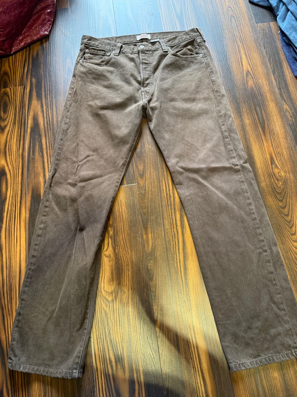 Levi’s 501 Regular Fit Button Fly Brown Jeans Men’s Size 36